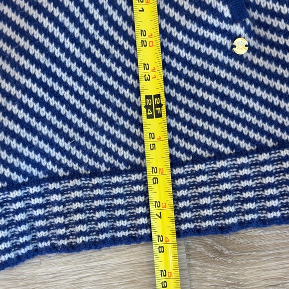 Southern Tide Women’s Sweater XS – Blue & White Wrap Merino Wool & Cashmere - Picture 10 of 12